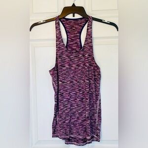 WOMEN’S Purple Black Racerback Sports Fitness Tank Top Size M